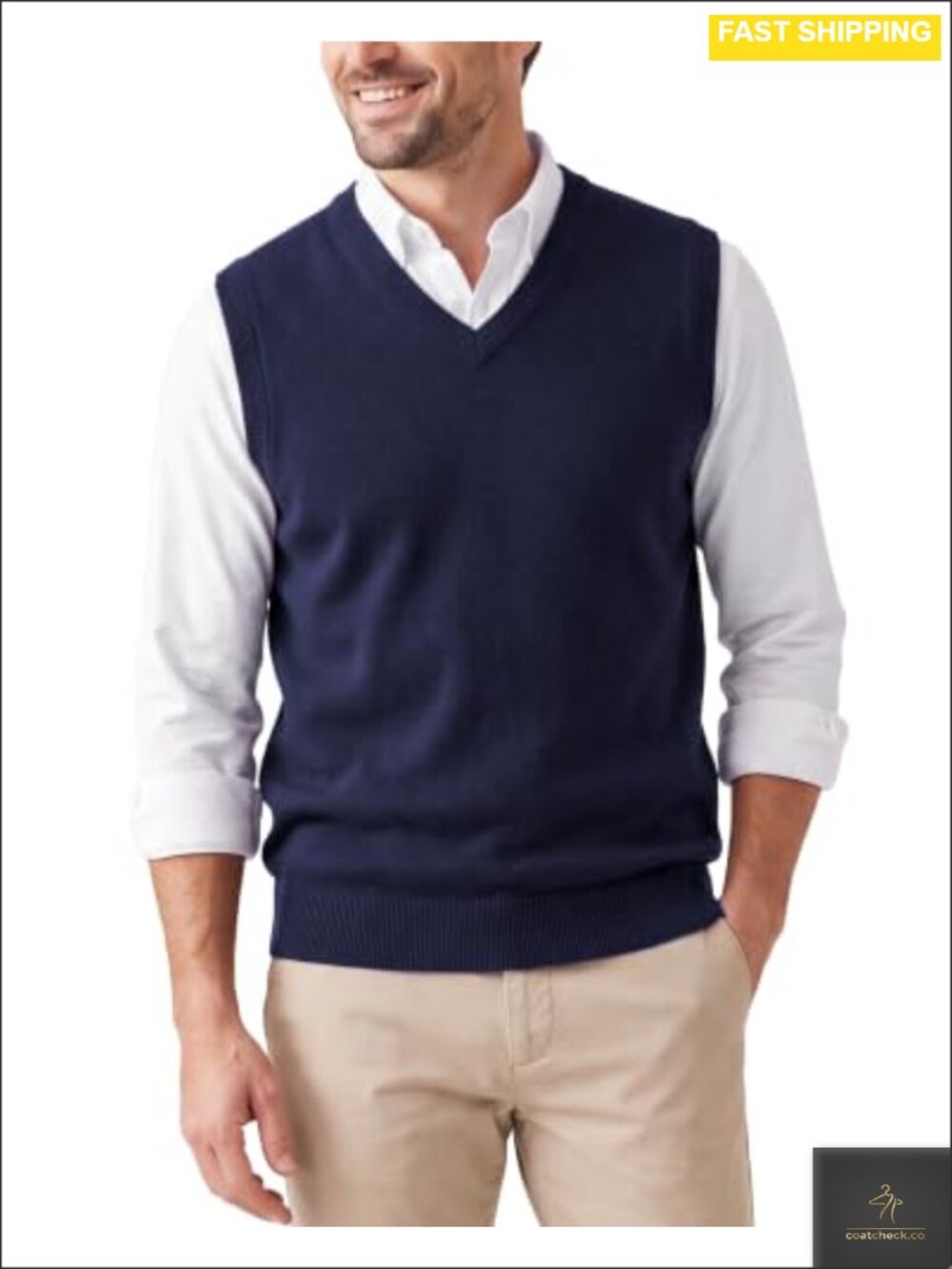 100% Merino Wool V Neck Sweater Vest Sleeveless Pullover Layering